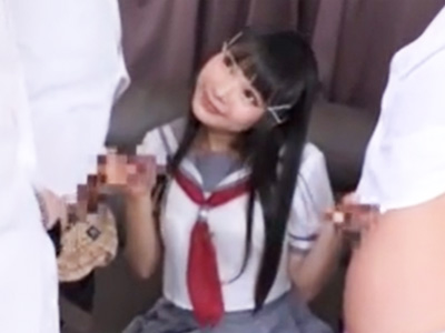 ちっぱいアイドルJKがお口や生マンコを使って神ファンサービスｗ